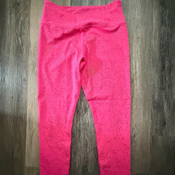 Zyia Hot Pink Stay Gold Light n Tight HR Leggings 25” - Picture 2 of 4